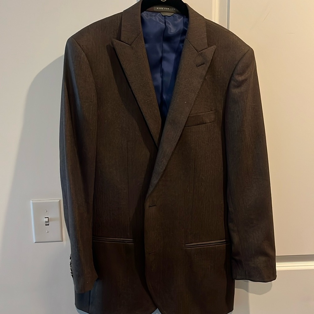 Indochino Prescot Herringbone Dark Brown Blazer